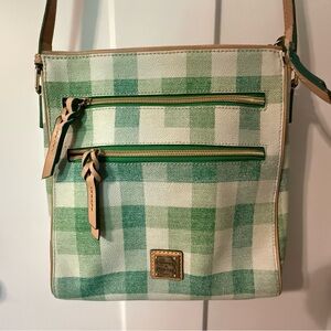 Dooney & Bourke Green Quadretto Check Crossbody Bag
